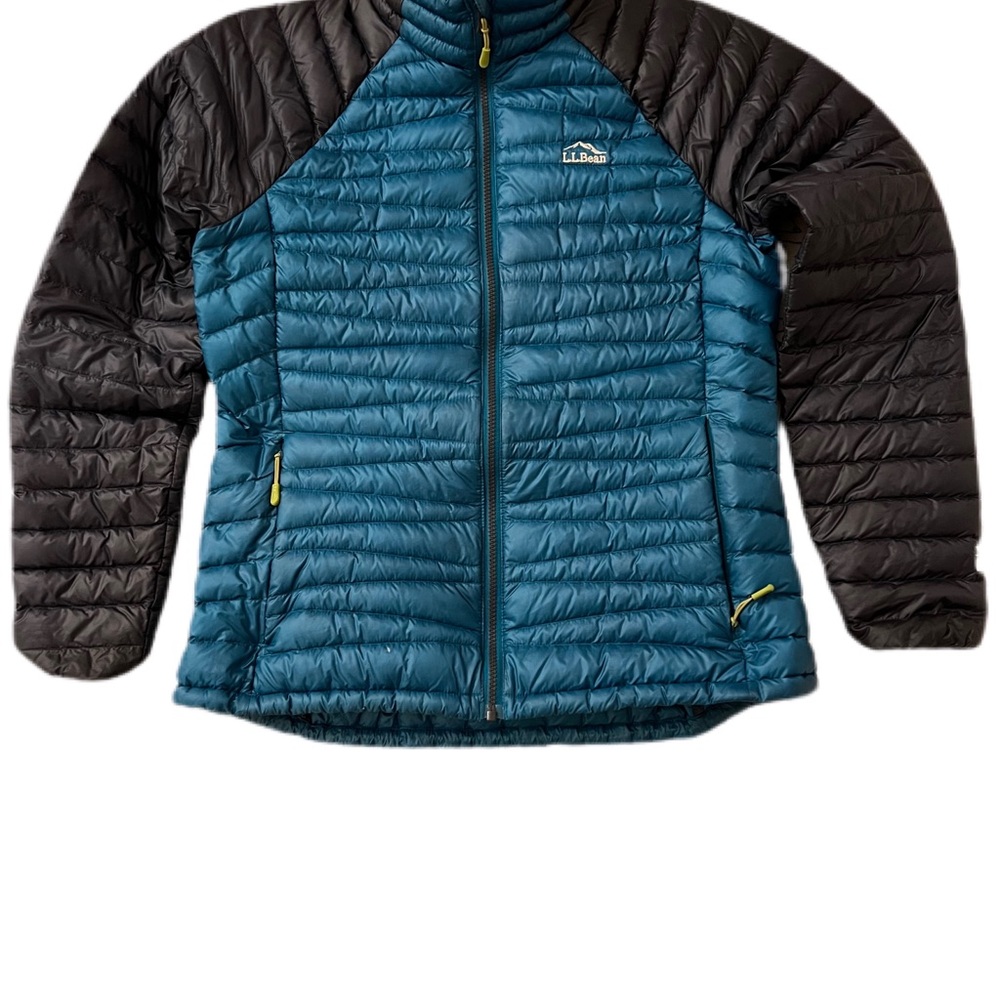 LL Bean 850 Down Fill Color Block Womens Down Insulated Jacket